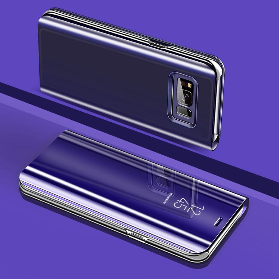 Smart Mirror Flip Phone Case For Samsung Galaxy J5 Prime / Samsung Galaxy On5 (2016) View PU Leather Stand Protective Cover. 