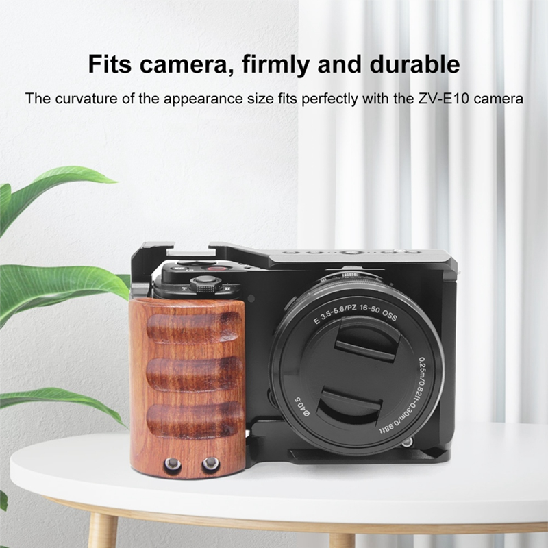PULUZ 1 PCS Replacement Parts Accessories for Sony ZV-E10 SLR Camera Aluminum Alloy Rabbit Hutch Digital Camera Multi-Function Protection Rabbit Hutch. 