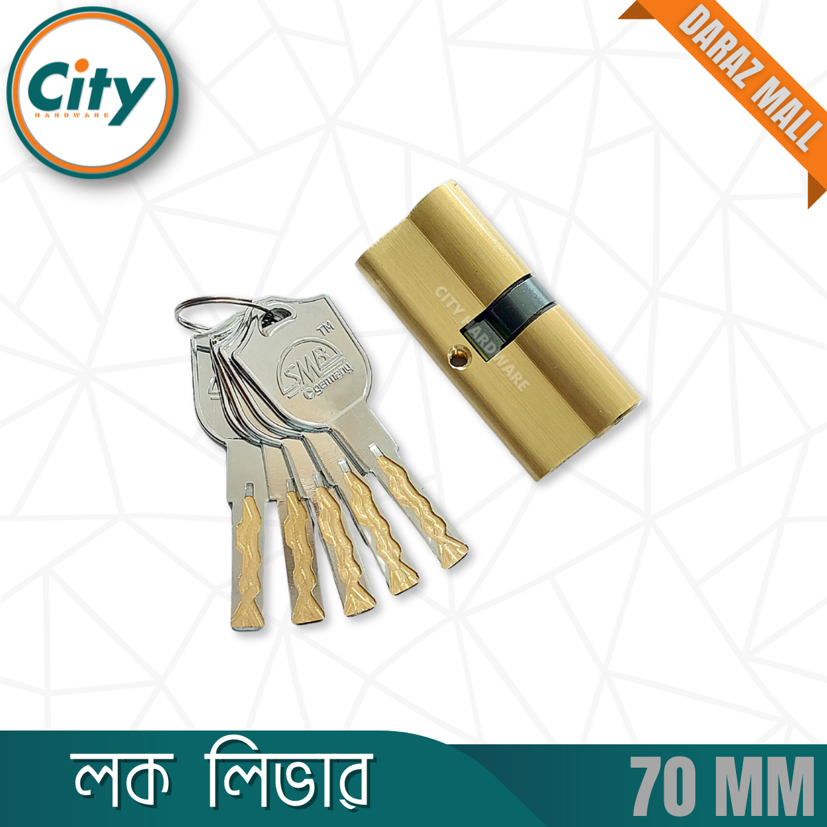 Lock Cylinder Lock Lever Both Side Key System For Medium Or Big Size Handle Lock, That Basically Used In Main Door Handle Locks