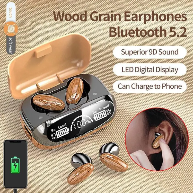 Wooden wireless online earbuds