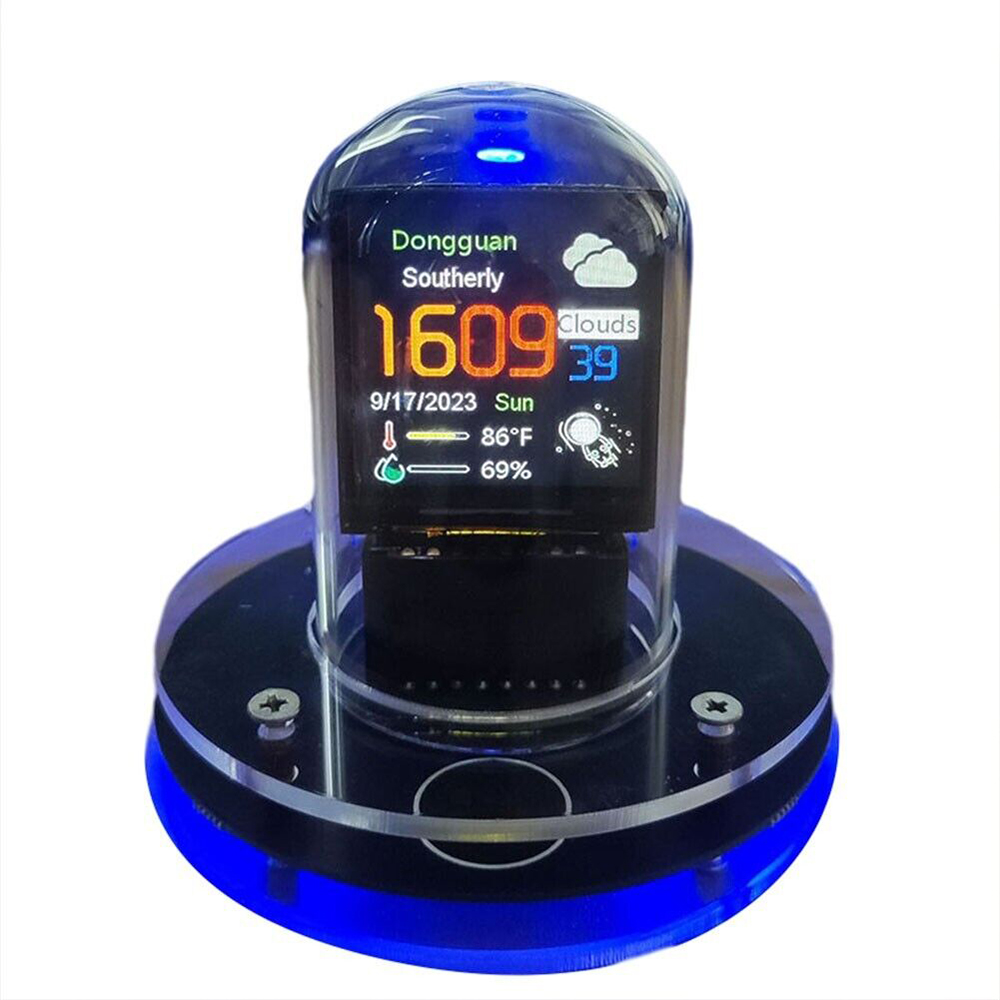 Nixie Tube Clock Smart Wifi Glow Diy Tube Clocks Cyberpunk Style Digital Table Clock Visual Display Changeable Automatic Update. 