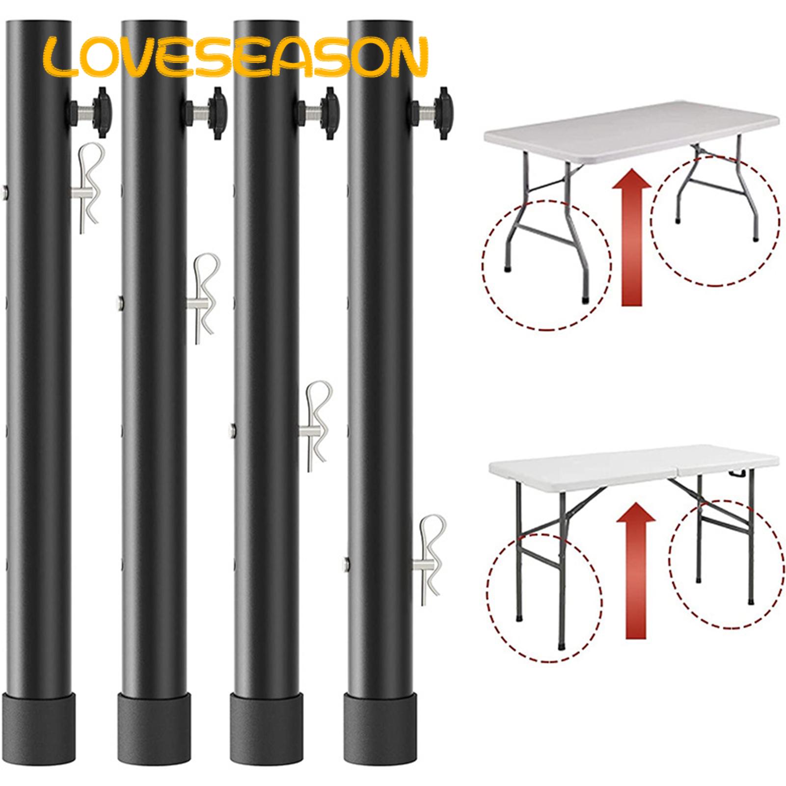 Loveseason Table Leg Extender No Tools Required Folding Tables Straight/Bent Leg Extender