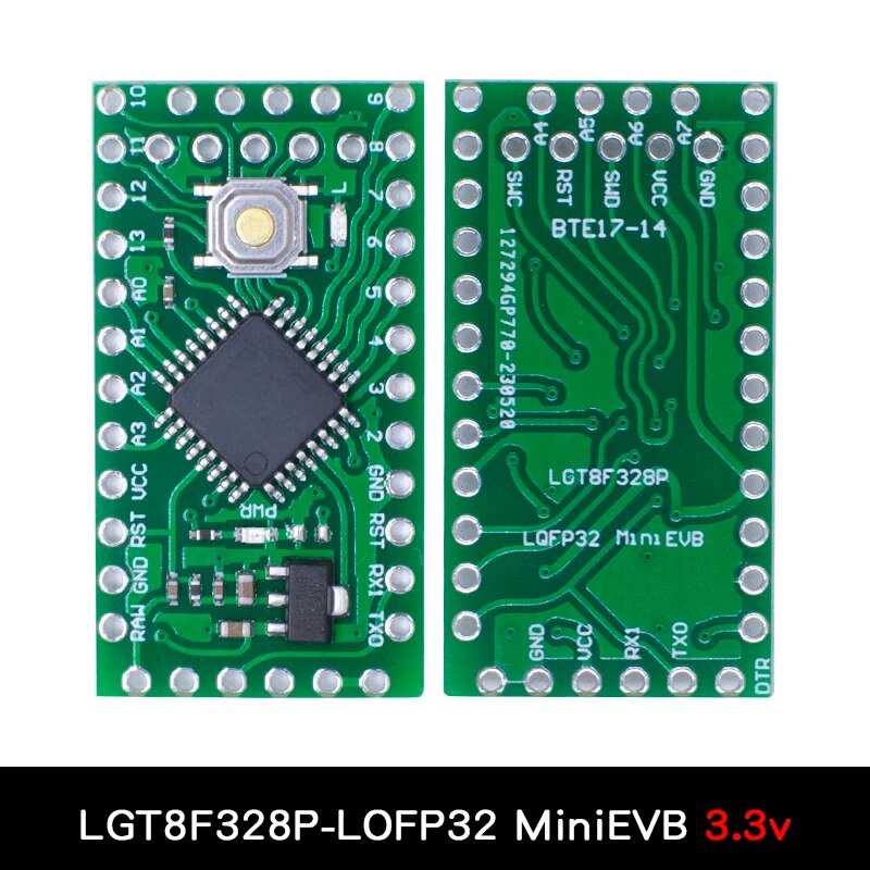 LGT8F328P LQFP32 MiniEVB 3.3V / 5V Replaces Pro Mini ATMEGA328P Fully Compatible For Arduino USE HT42B534-1 Driver. 