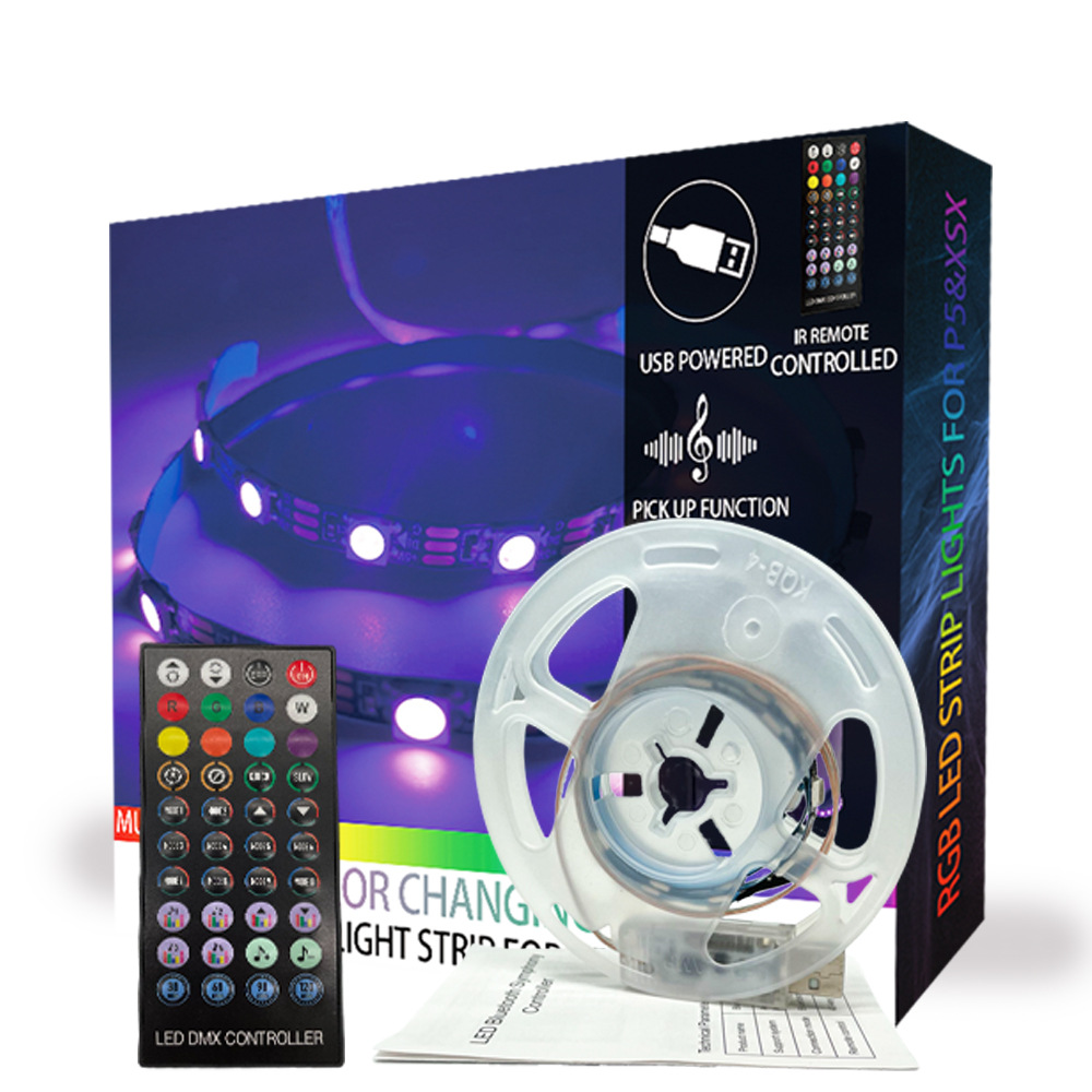 PS5|XboxSeriesX Illuminated Base Light Bar Color Changing RGB Ambition Light Pickup Function Light Strip. 