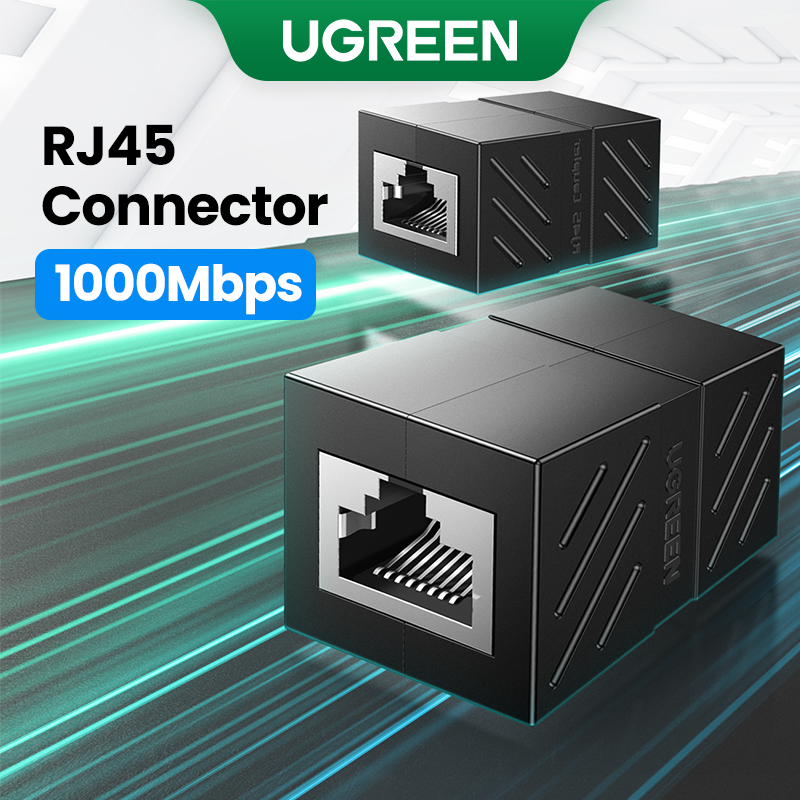 Ugreen RJ45 Connector Cat7/6/5e Ethernet Adapter 8P8C for Ethernet Cable Female to Female Info