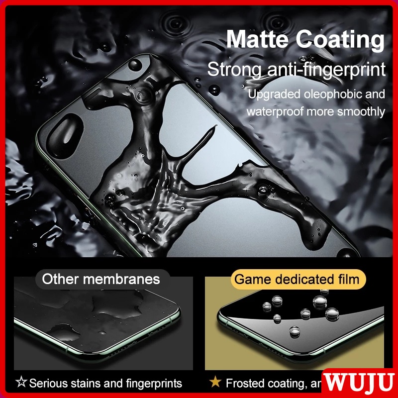 WUJU 999D Matte Anti-fingerprint Full Cover Tempered Glass For iPhone 11 12 13 Pro Max 12 13 mini XS Max X XR 7 8 6 6S Plus SE No Fingerprint Matte Tempered Glass Screen Protector Film. 