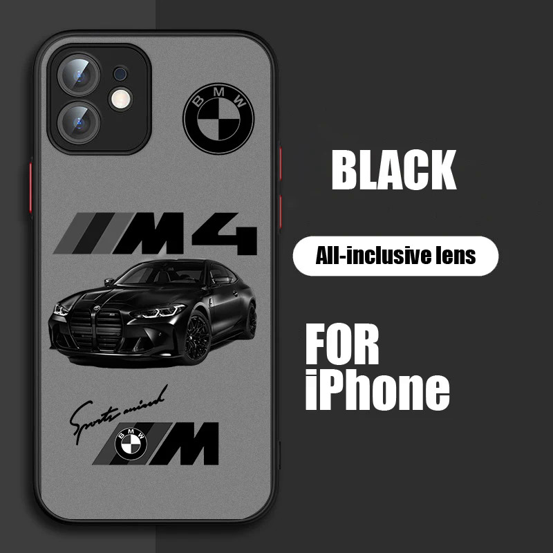 BMW M3 M4 M5 M2 Phone Case For Apple iPhone 14 13 12 11 XS Mini Pro Max 8 7 6S 6 XR X Plus Frosted Translucent Cover Dislikelike. 