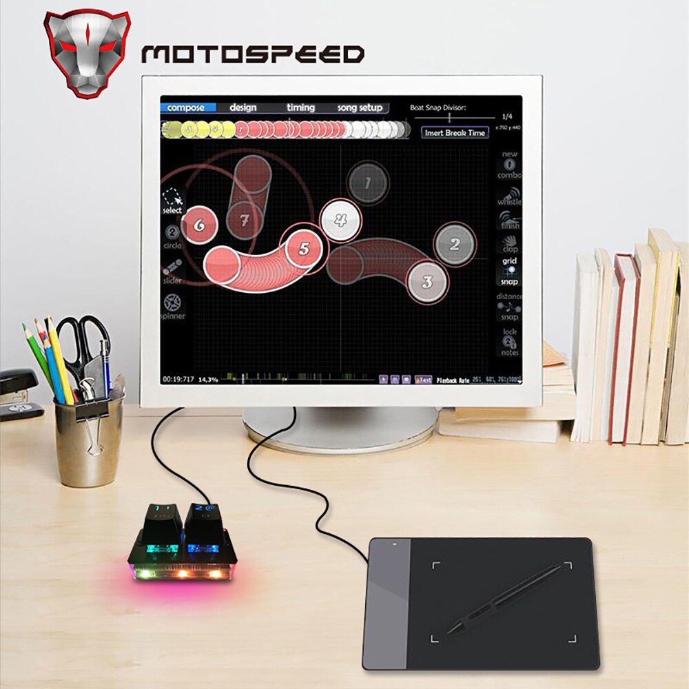 K2 Motospeed Professional OSU Gaming Keyboard Mini Keypad Hot Swap Music Game Keyboard Wired Mechanical Keypad. 