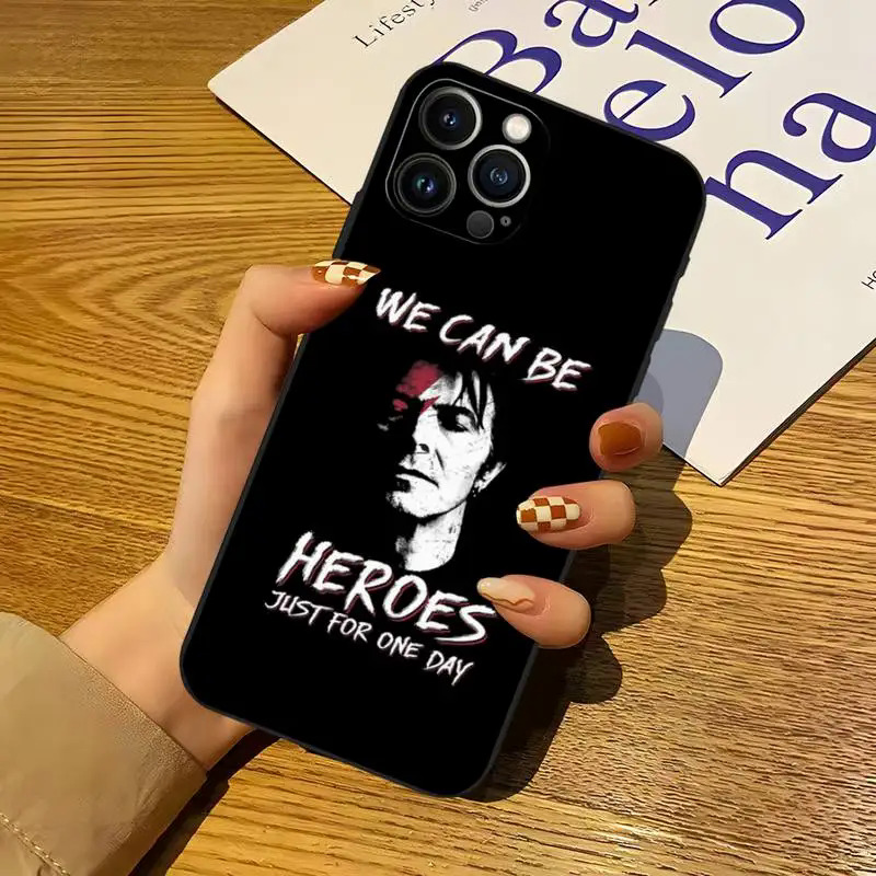 【Sarcasmsm】We Can Be Heroes David Bowie Phone Case For IPhone 11Pro 14 13 12 11 Pro Max Mini Xs X Xr 7 8 Plus SE2020 Soft Funda Shell Cover. 