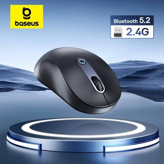 Baseus F02 Ergonomic Wireless Mouse (without Battery) Wireless Mouse Gen 2  Bluetooth 2.4G 4000 DPI Gaming Mouse