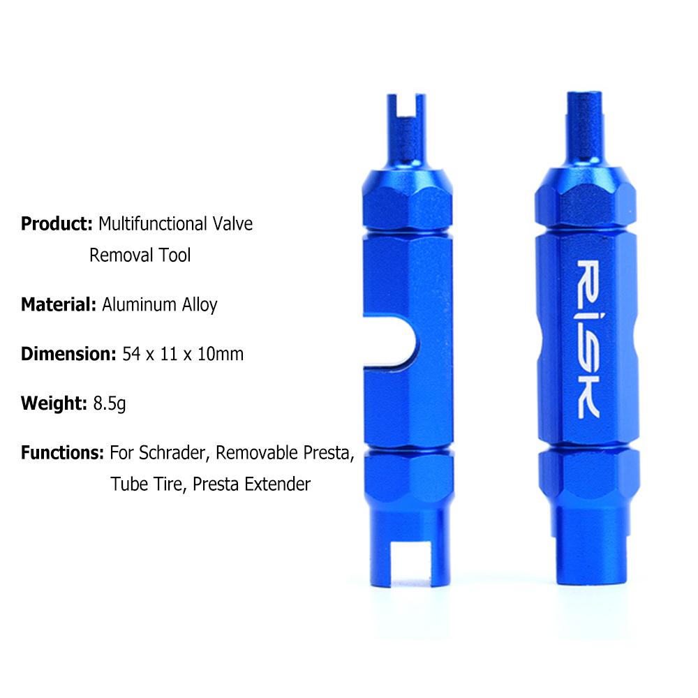 RISK Bicycle Valve Core Removal Tool for Schrader Presta Extender Bike Tube Tire Valve Tool. 