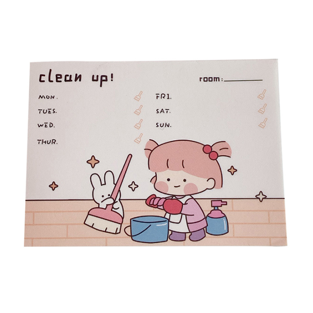 SF Cute 50 Sheets Girls Paper Memo Pads Notepad Student Sticky Notes To Do List Weekly Planner Stickers Korean Stationery. 