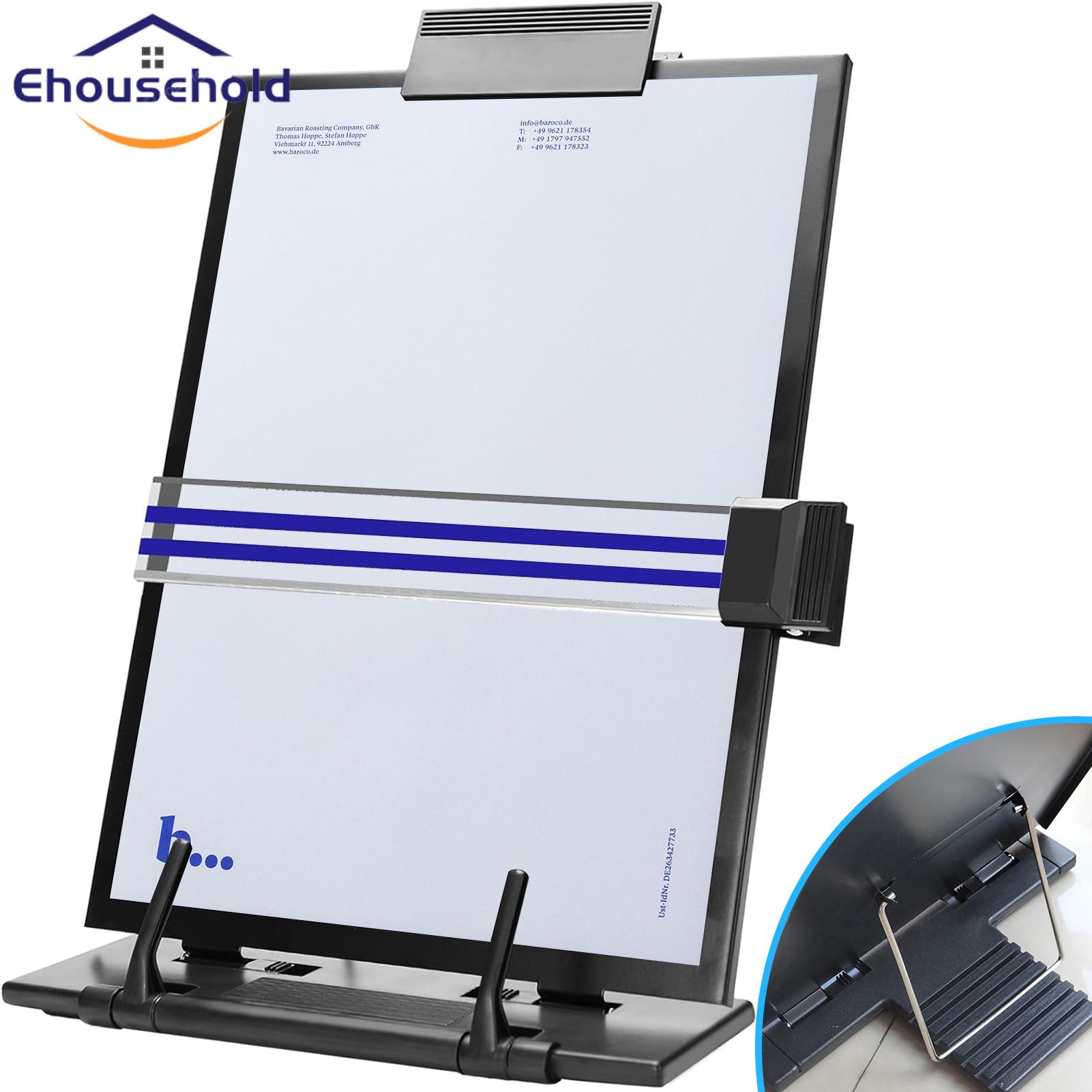 Document Stand Adjustable Desktop Book Stand Holder for Files Papers Non-slip Design Stable Display Rack for Office Home Use Plastic Folder Holder. 