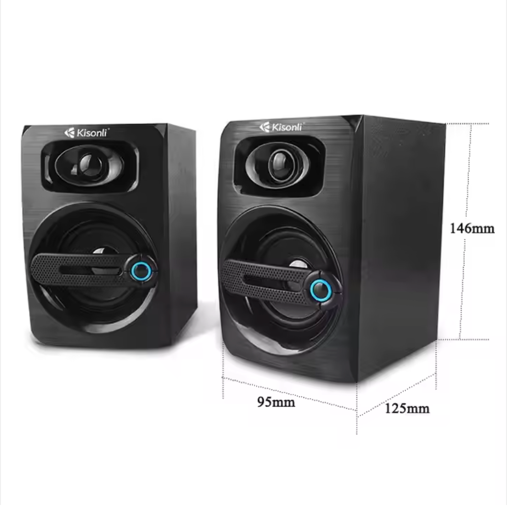 KISONLI T-010 USB 2.0 Stereo Speaker Promotional Stereo Desktop Computer Speakers - KISONLI T-010 USB 2.0 Stereo Speaker Promotional Stereo Desktop Computer Speakers buy online Bangladesh Gadget Corner