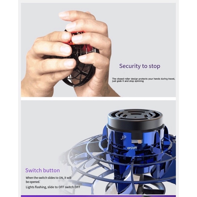 Flynova Mini Hand Control UFO Drone Aircraft Flying Spinner finger Gyro game Toys Upgrade Led Fingertip Flight Gyro Toy Boomerang Soaring Helicopter Fidget Toy Beybladeset Gyrotoy. 