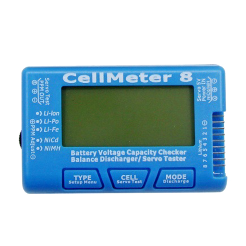 CellMeter 8 AOK 8S Electric Display Servo Test Narrow Frequency Servo Tester Battery Discharger Aeromodelling Tester Easy to Use