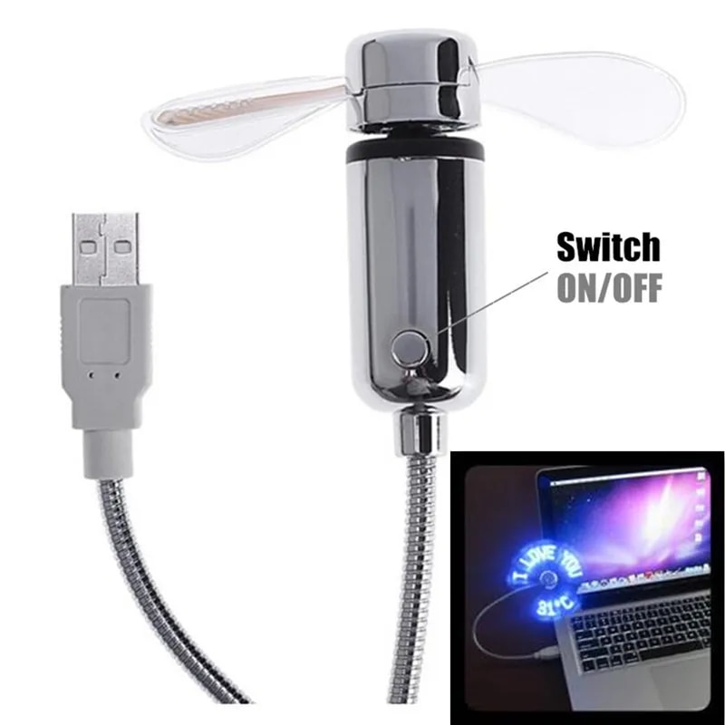 DIY USB LED Light Flash Self Program Fan Edit Display Colorful Letters Symbol Number Greetings Slogan Fan for PC Mobile Power. 