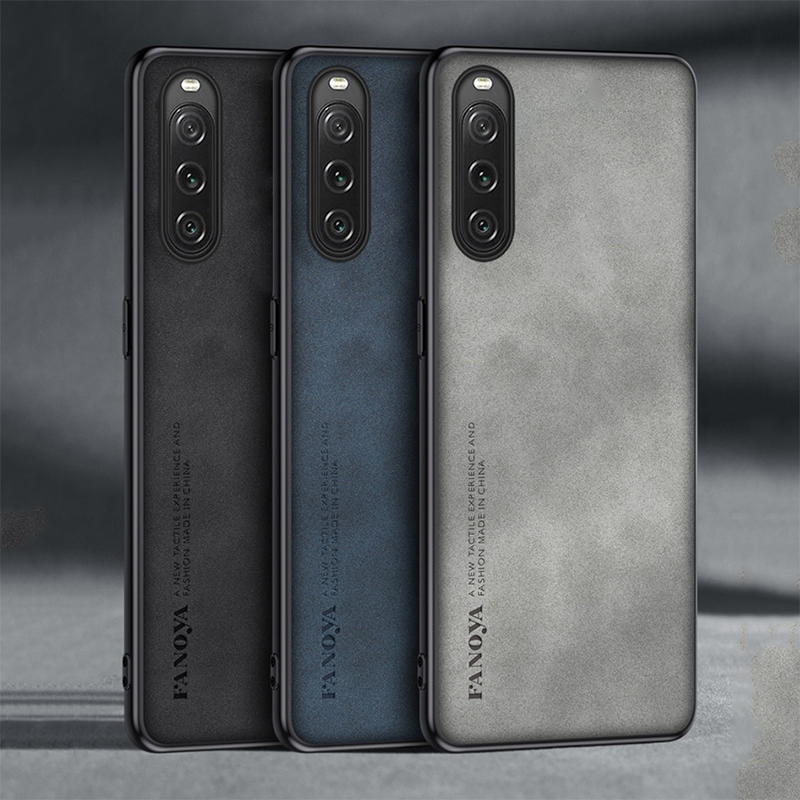 For Sony Xperia 10 V Case Blended Matte Soft Shell Wool Texture Design Anti Knock Male For Sony Xperia 10 V Back Cover. 