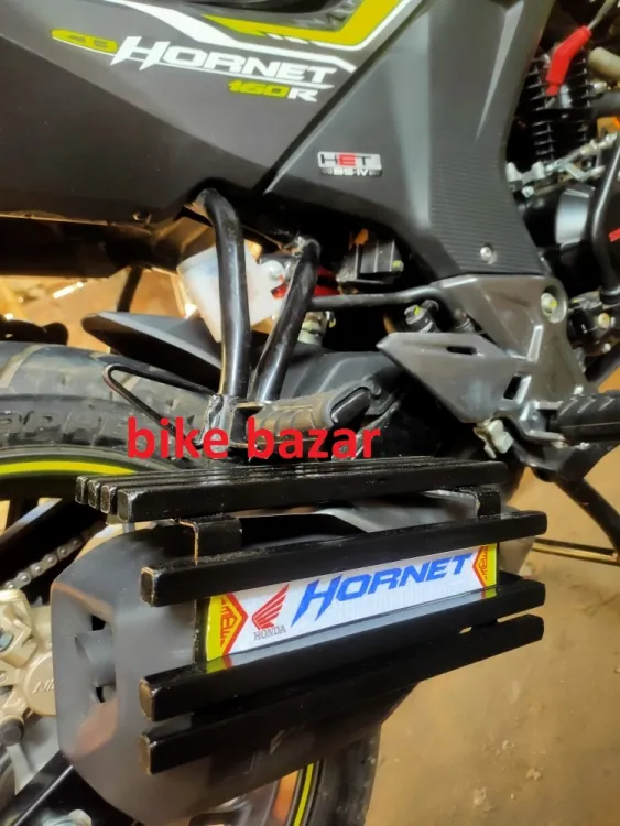 Honda Hornet silencer guard stainless still box padani foot rest