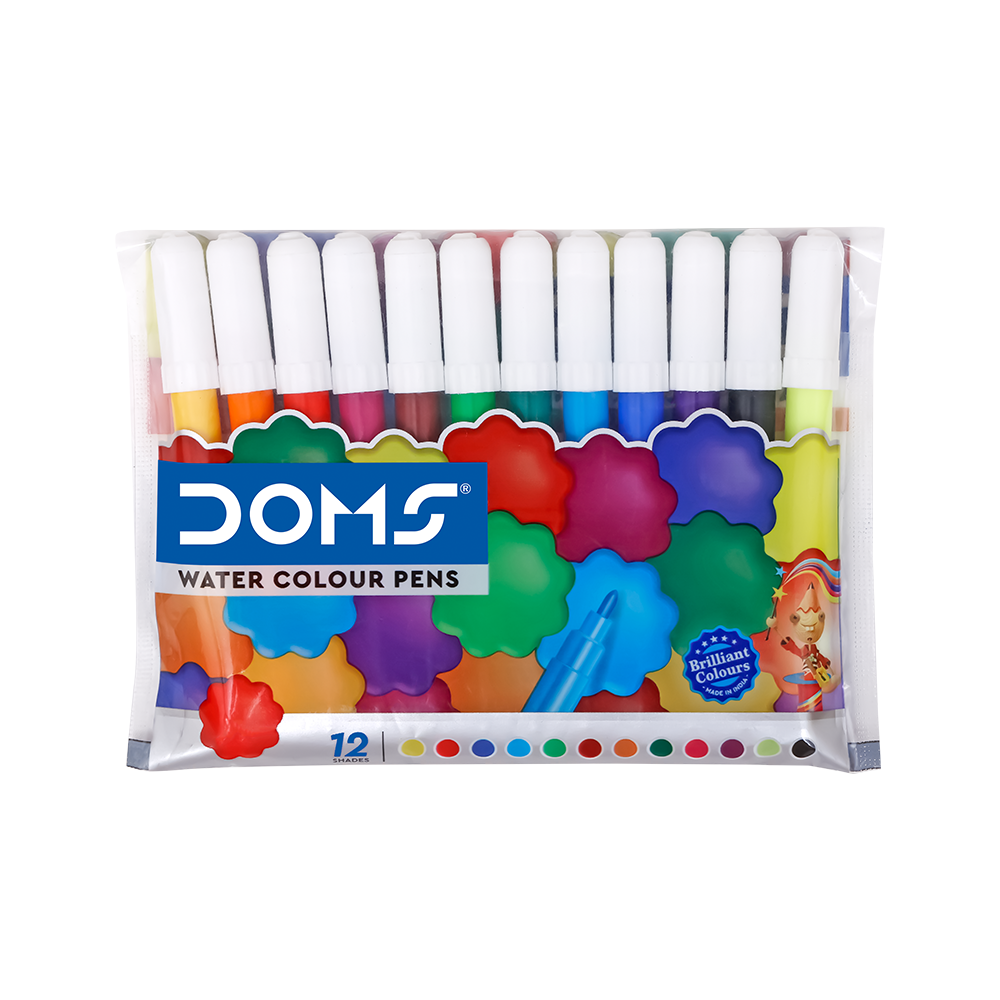 Doms  Water Color Sketch Pen Half Size Pack of 24 Pcs ( 12pcs x 2set). 
