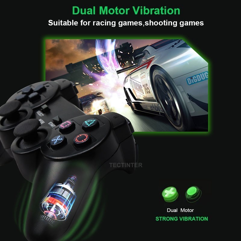 Wireless Gamepad for Sony PS2 Controller for Playstation 2 Console Joystick Double Vibration Shock Joypad USB PC Game Controle. 