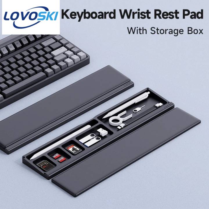Hagibis Keyboard Wrist Rest Pad Ergonomic Soft Memory Foam Support Desktop Storage Box Easy Typing Pain Relief for Office Home. 