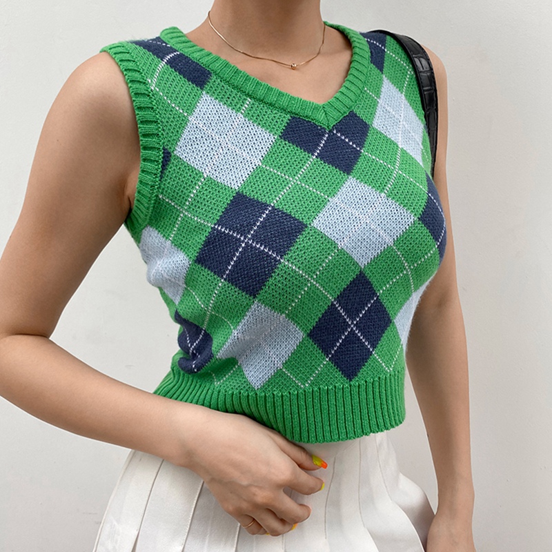 green sweater vest womens