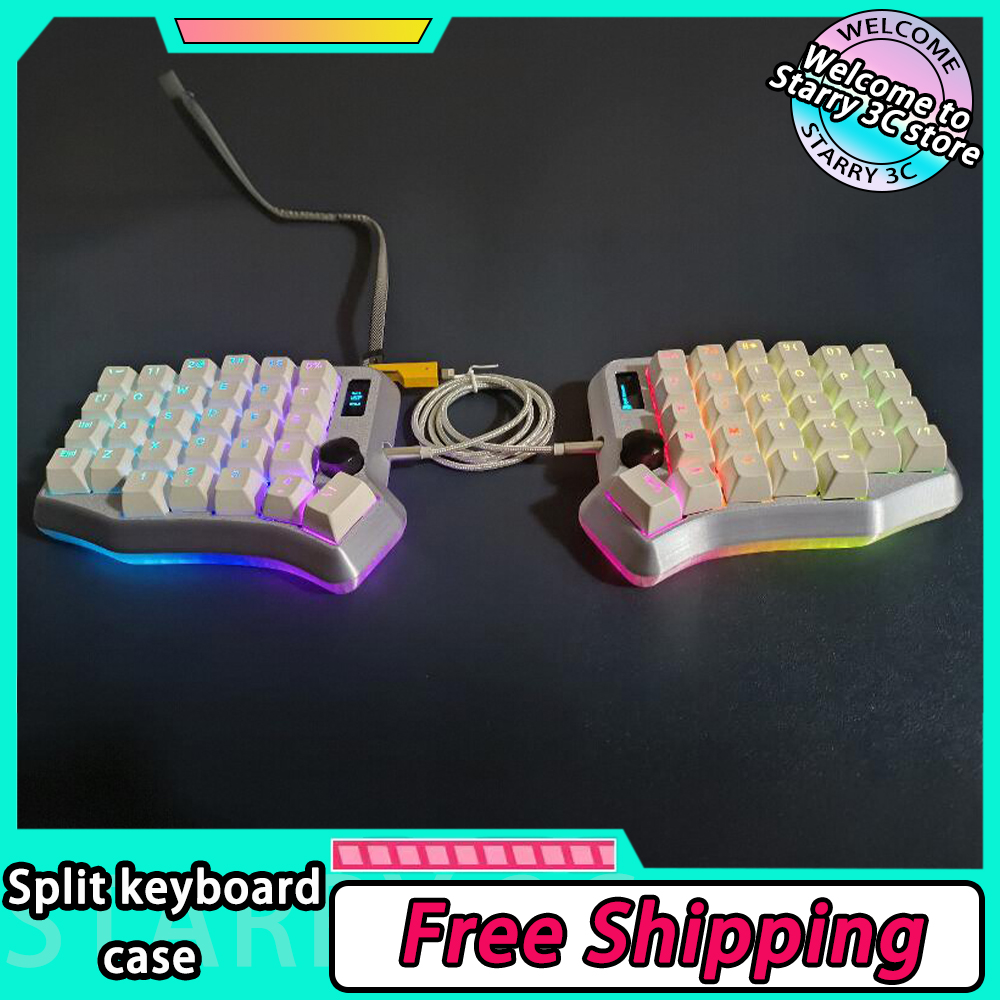 Split Keyboard Kits Case RGB Acrylic Ergonomics Ergo Custom DIY Corne Keyboard Kit Case PC Gaming Accessories
