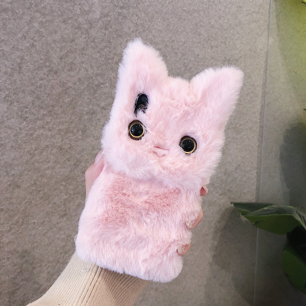 【Ice Queen song】 2023 Winter Warm Plush Phone Case For iPhone 14 XS XR X 13 12 11 Pro Max Cat Furry fluffy Fur Cover For iPhone 6 6S 7 8 Plus Cases. 