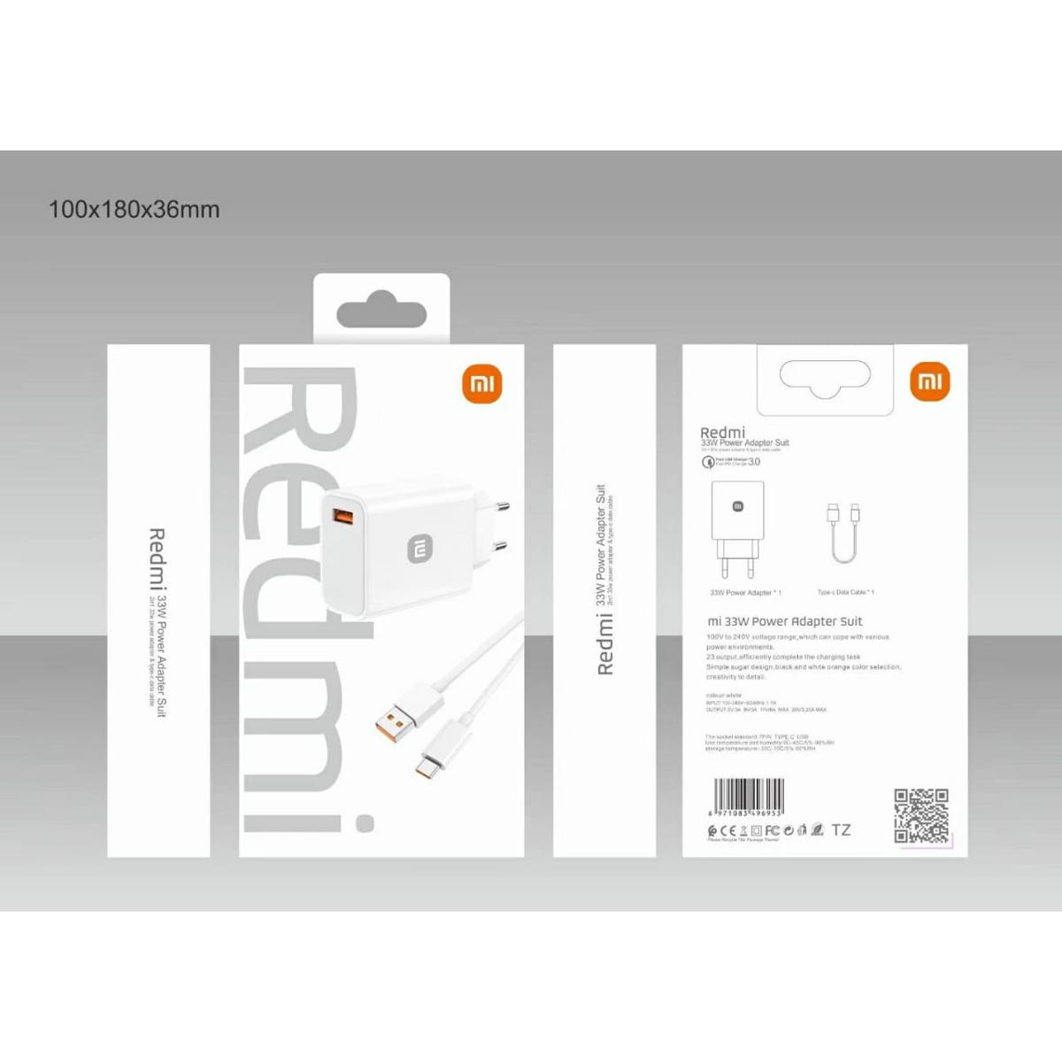 MI 33W Quick Charge 3.0 Fast Charger Adapter USB to Type-C for Mi 10 Pro/9 Pro/Redmi Note 8/Note 7/K20/K30/Pro Mix 3/Max 3. 