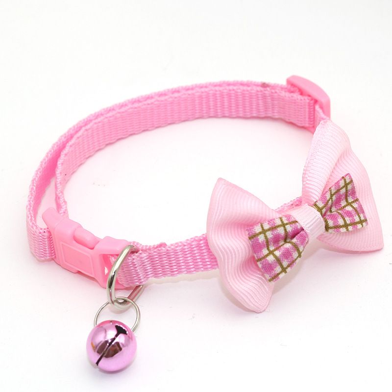 Unique Design bow/tie collar cat belt - Pink