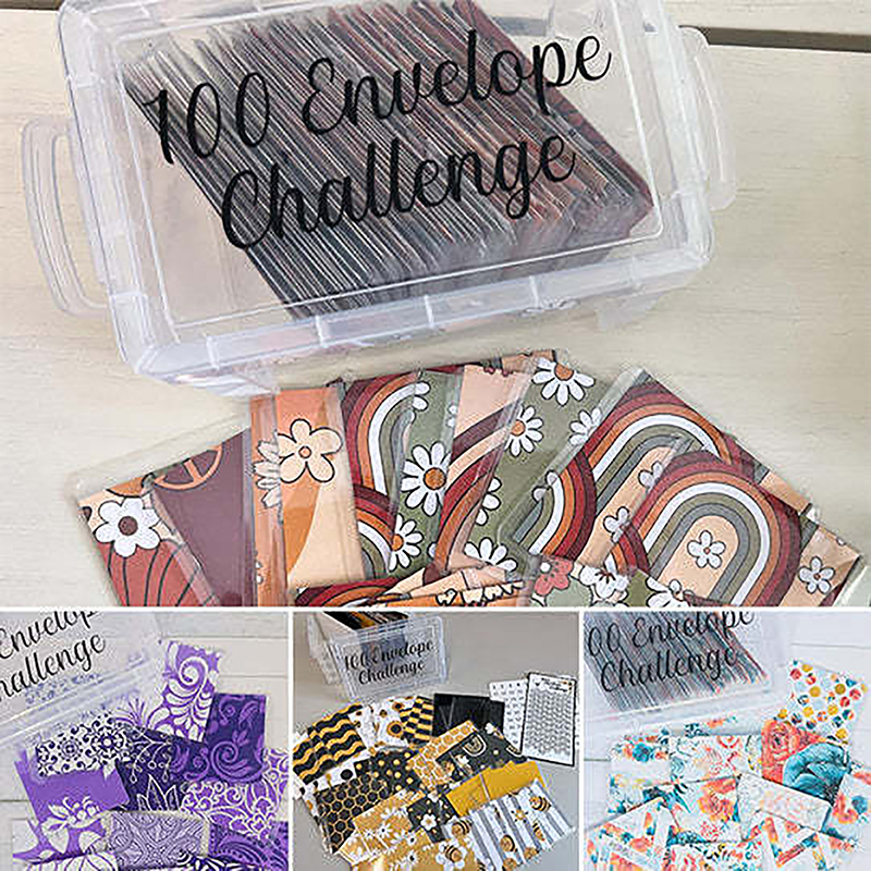 100 Envelope Challenge Box Set, Easy And Fun Way To Save $10,000 Money, Envelopes Money Saving Challenge, Savings Challenges Demoo. 