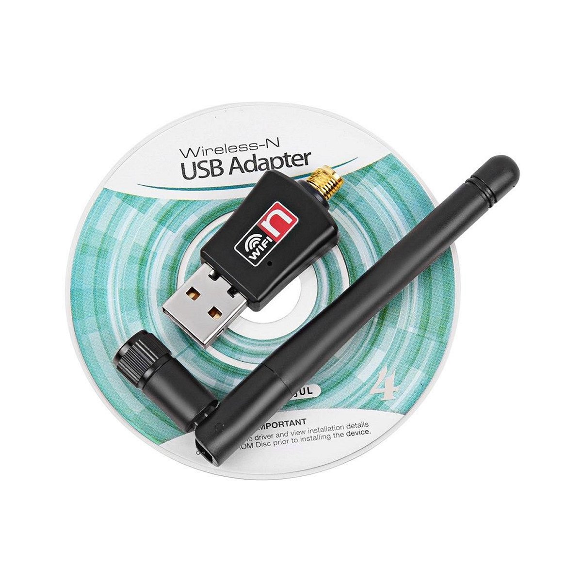 USB Wifi Receiver And Share 300Mbps Pc - Black - Enhanced Connectivity For Faster Internet Access. 