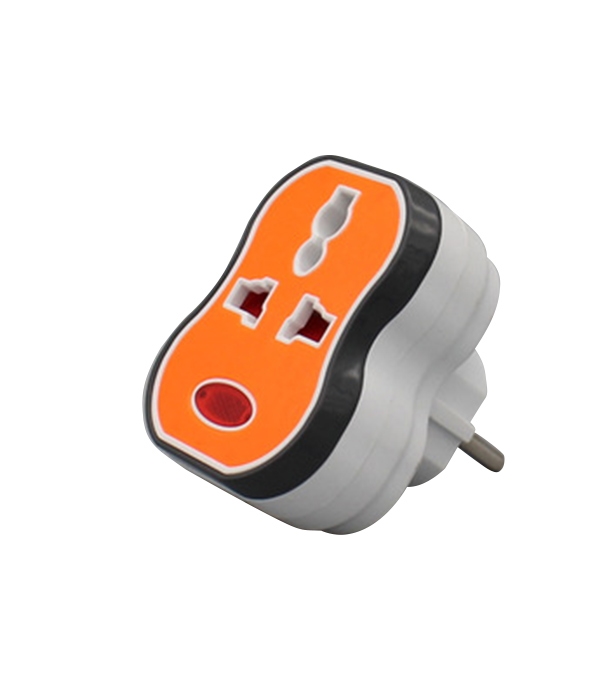 2 Pin Multi Socket converter 2 in 3/2 Plug with light indicator Travel Adapter 1 pcs. 
