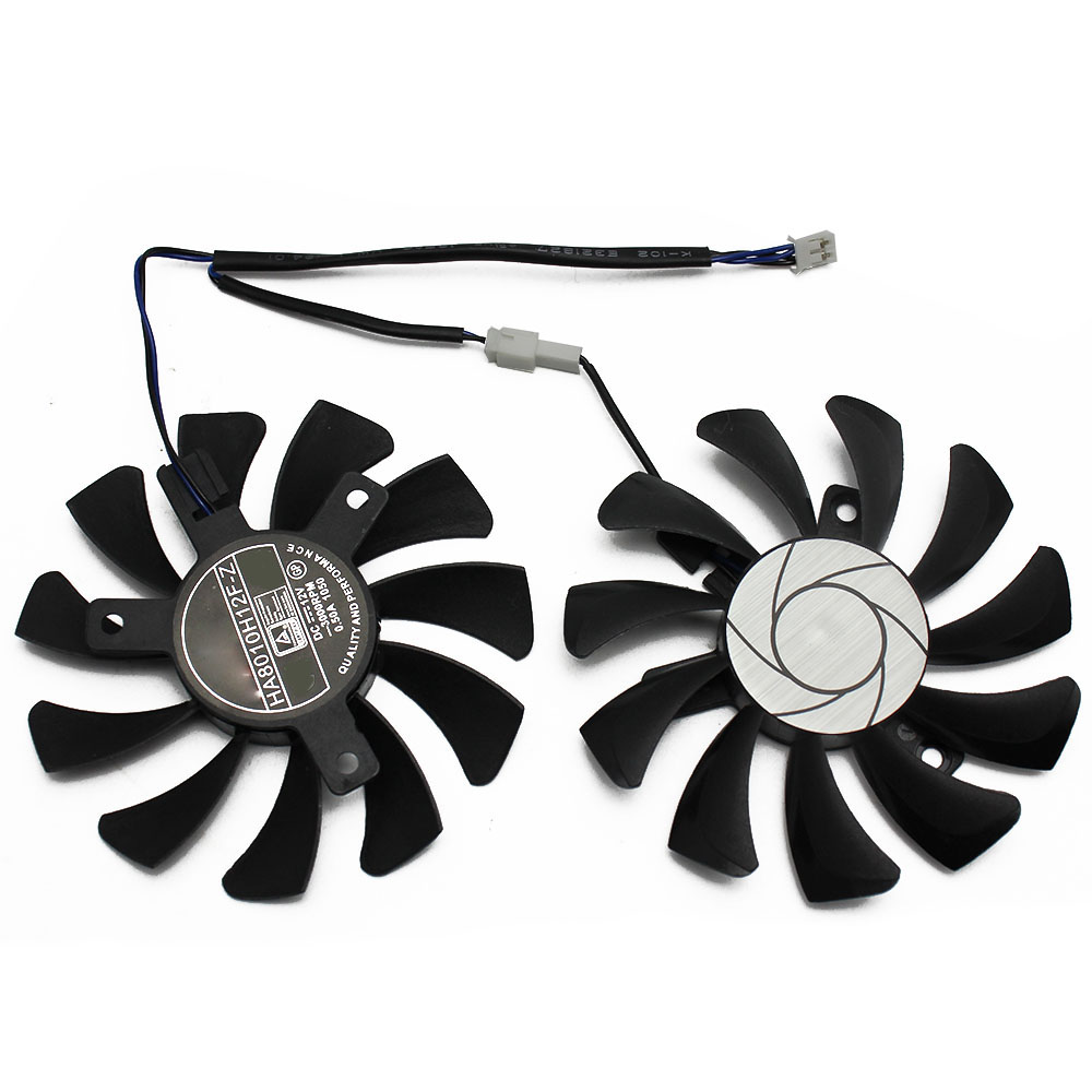 【FUPANG】75mm 2Pin GPU Cooler DUAL Fan for MSI GTX GTX-1050-Ti-4GT-OC Graphic Card Cooling. 