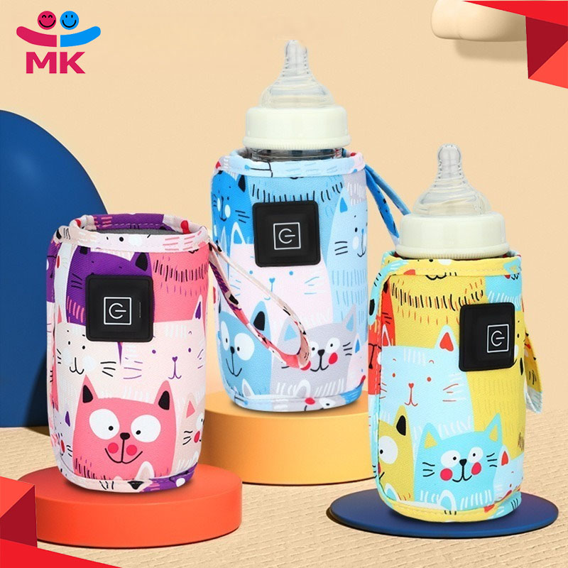 Portable Baby Milk Water Warmer Travel Stroller Insulated Bag USB Charging Baby Nursing Bottle Heater Safe Kids Supplies for Outdoor Winter