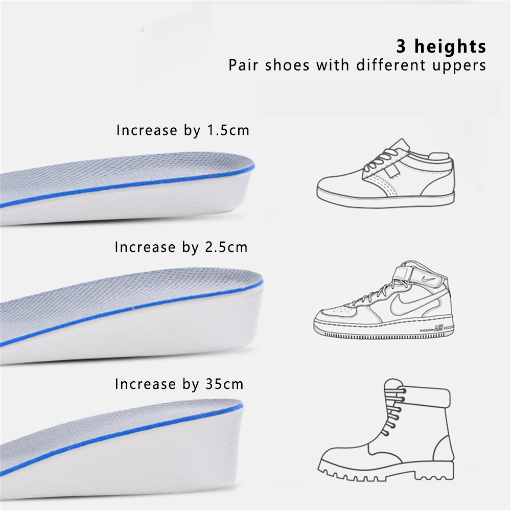 1PCS Shoe Lift Orthotic Devices New Invisible Elevated Insole Comfortable And Soft Insole Fully Padded Soft Bottom Shoe-pad. 