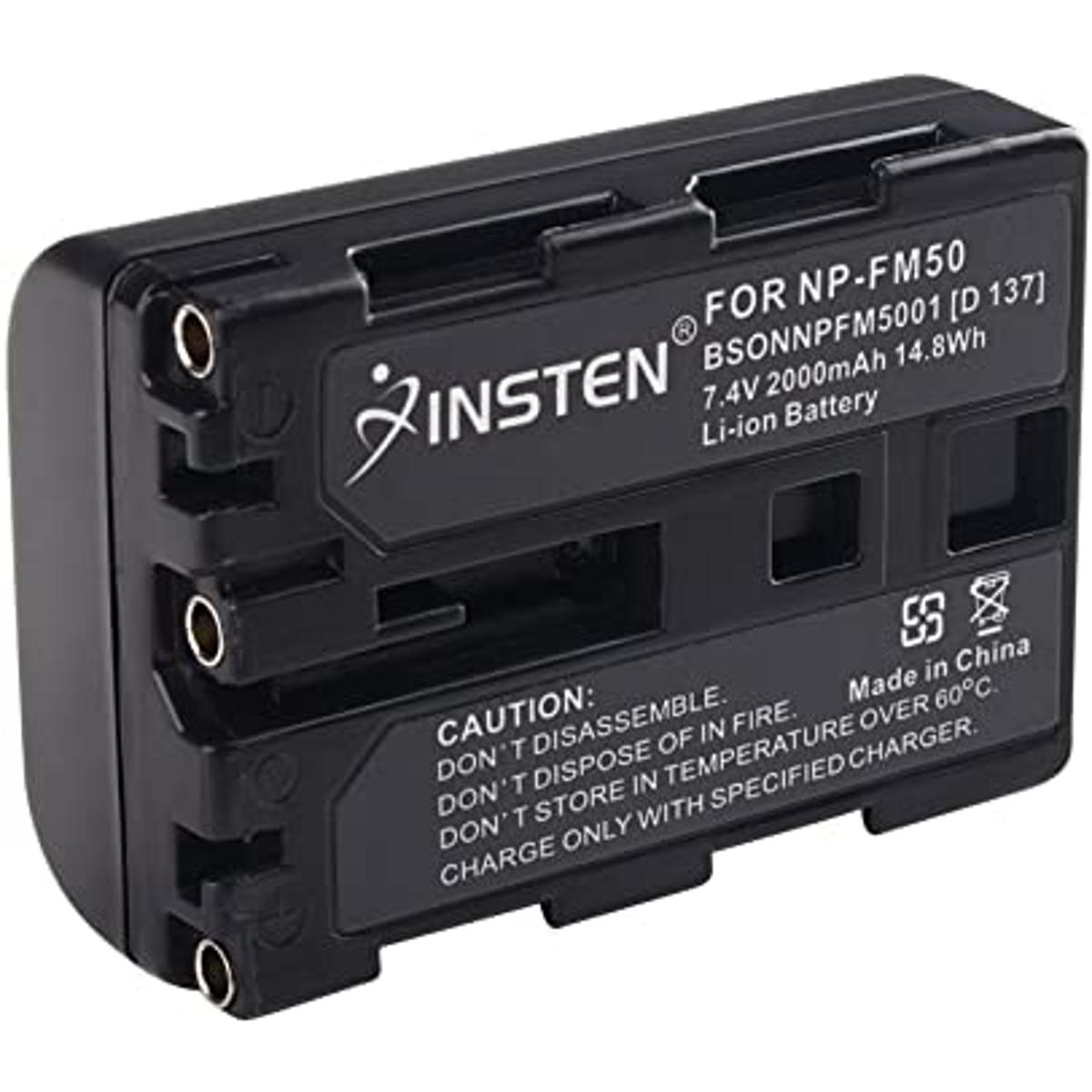 Sony NP-FM50 InfoLithium Battery for Select Sony Camcorders & Digital Cameras. 