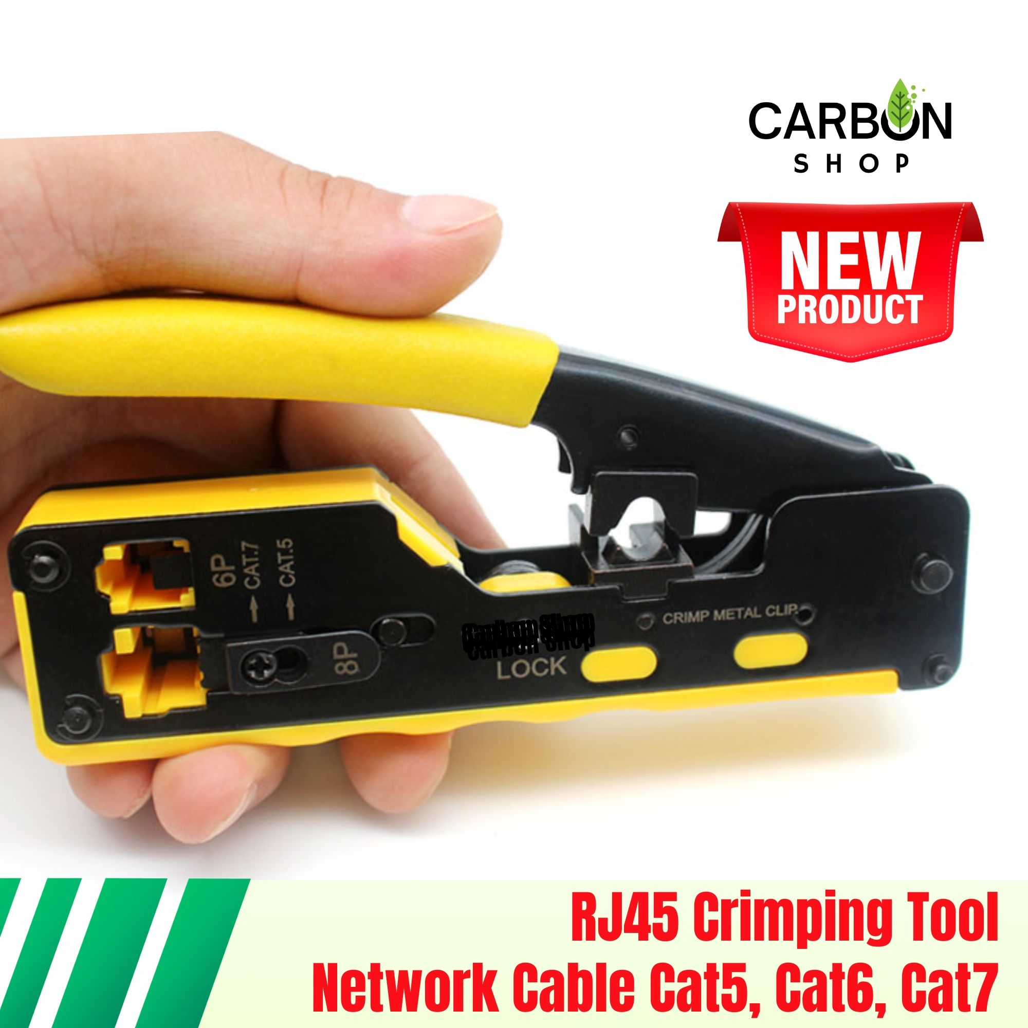 RJ45 Connector Crimp Tool - Professional Grade Crimping Plier for Cat5, Cat6, Cat7, Cat8 and Cat6a Ethernet Cables Crimper