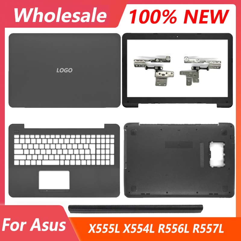 Front bezel/Hinge 555, X5X555, FF554L, , K554, New feature for ASUS X554, F554X554L, 55L, K555 laptop LCD back chain palm rest lower case