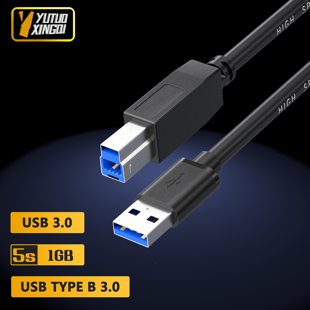 USB Type A To USB3.0 Type B Printer Cable High-speed Square Port Data Computer Connection 1m 2m 3m