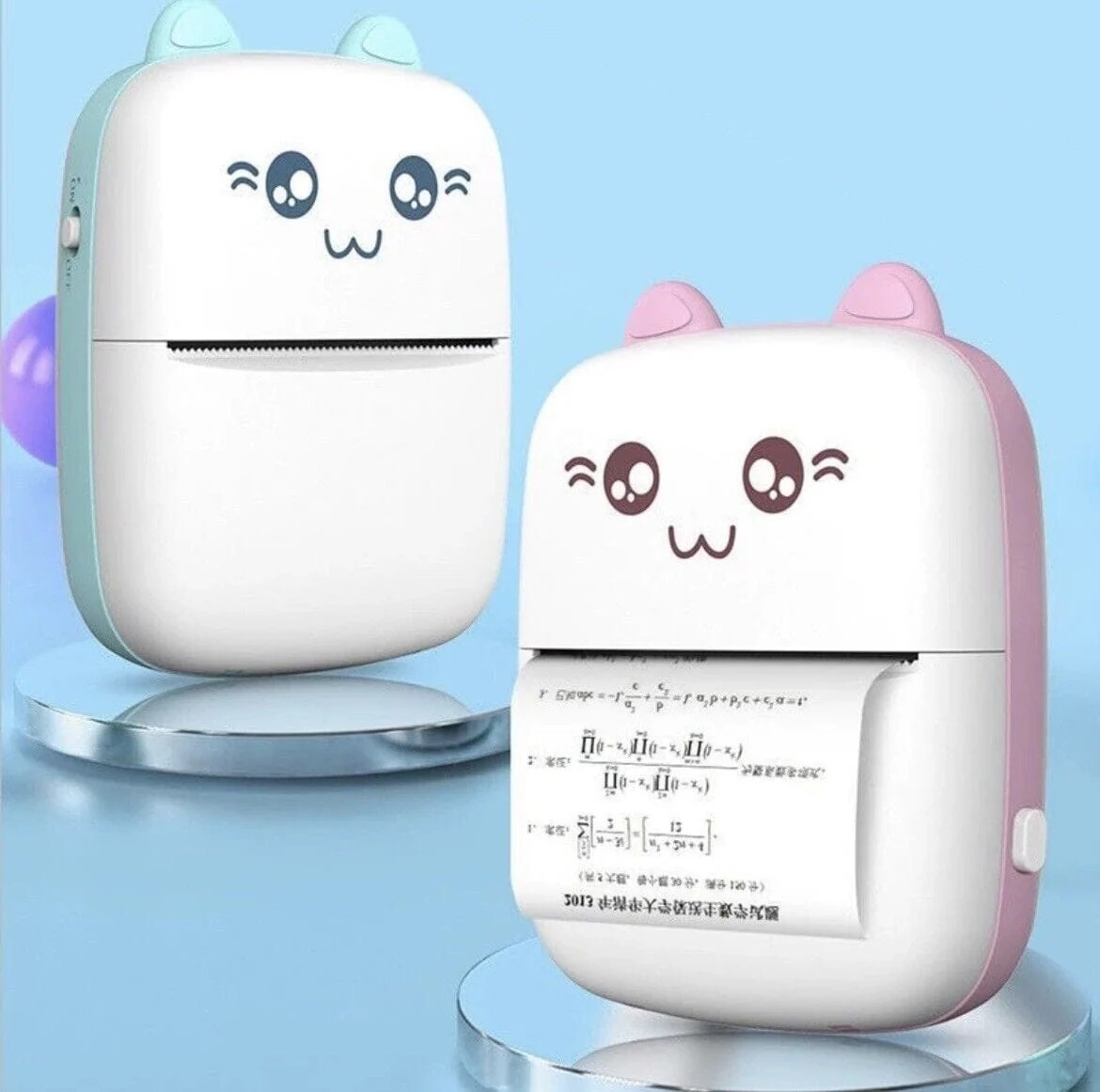 Portable Mini Printer Compatible with iOS & Android Wireless Bluetooth Thermal Printing Great for Printing Text Messages, Labels, Photos, Notes, and Creating Posters Mini Pocket Printer Ideal for Students, Teachers, and Creatives. 