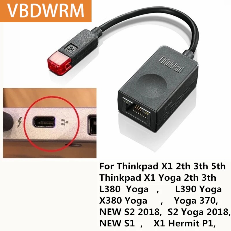 Ethernet Extension Cable Adapter USB Cable for Lenovo ThinkPad X1 2016 X1Carbon New S2 S3 P40 to VGA RJ45 Aux Displayport