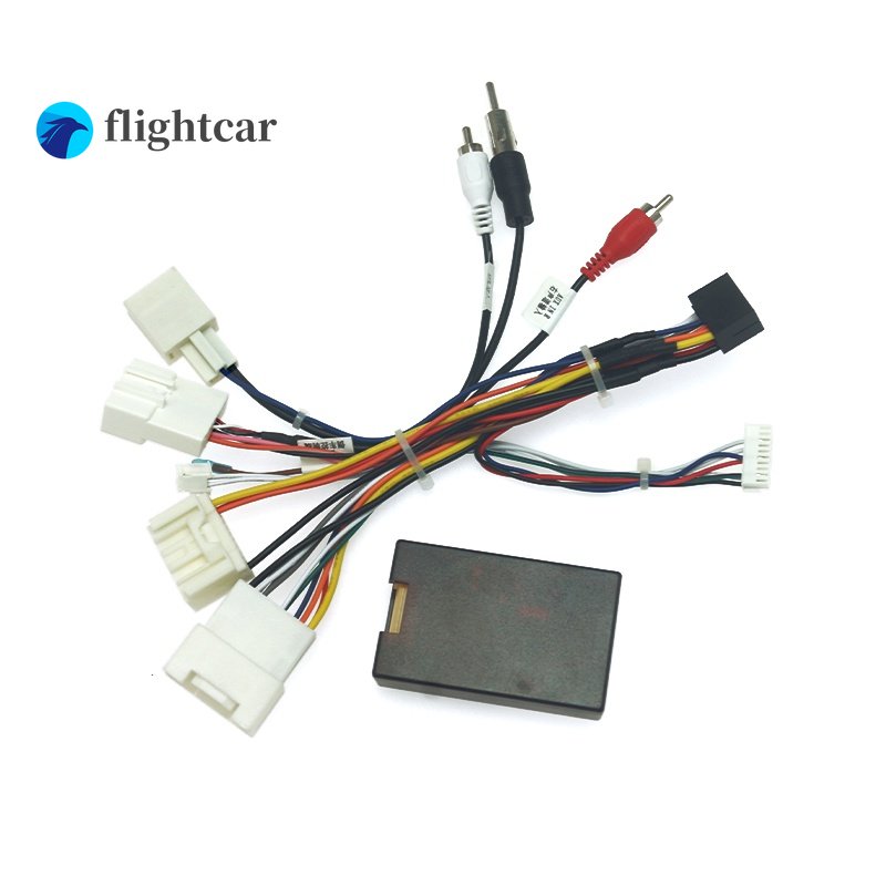 flightcar Car Stereo Audio 16PIN Android Wiring Harness Power Cable Adapter With Canbus Box For Toyota Tundra/Sequoia/Lexus 330/350. 