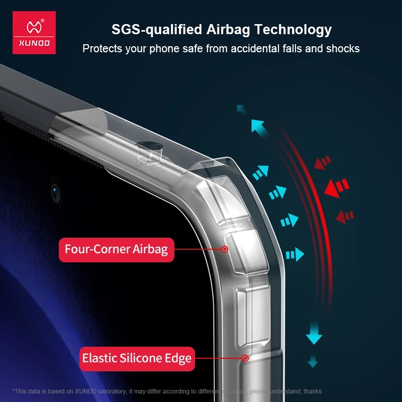 Xundd // Galaxy A55 5G // Beatle Clear Hybrid Shock Proof Armor Case for Samsung Galaxy A55 5G Xundd Back Case - Black. 