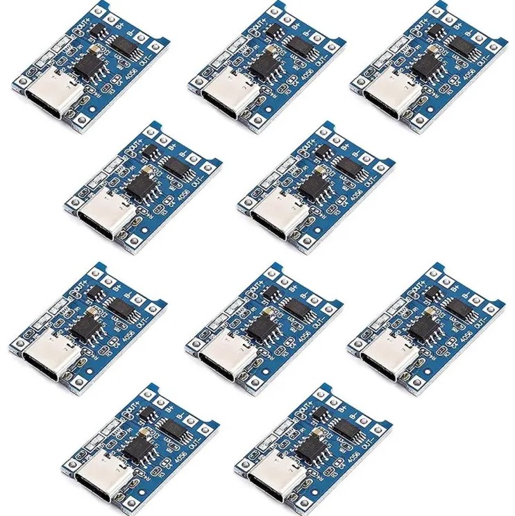 TP4056 Type C Battery Charging Module Circuit Board- TP4056 Charging Module 5V 1A Band Protection Type-C Interface 3.7V 3.6V 4.2V Lithium Battery Charging Board Overcharge Protection Charger Circuit- Use For 18650 Lithium Battery. 