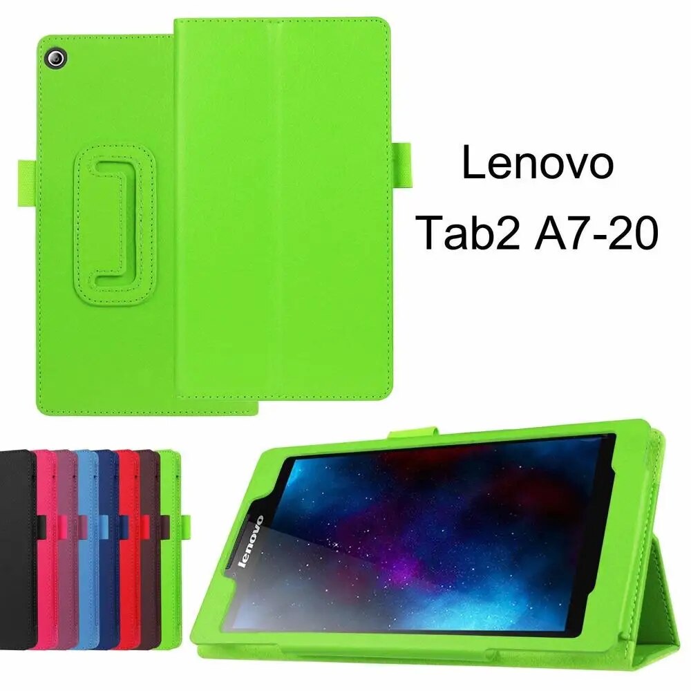 【3C VictoryEagle】Tab A7-10 A7-20 7 Cover Case for Lenovo Tab 2 A7-10f A7-20f A7 10 A7 Flio Magnetic Case + Tempered Glass (NOT FREE). 