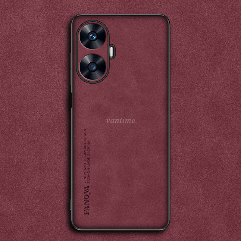 【FUPANG】Innovative Appliance - Realme case leather slim matte back cover vantime for - Sleek Usage