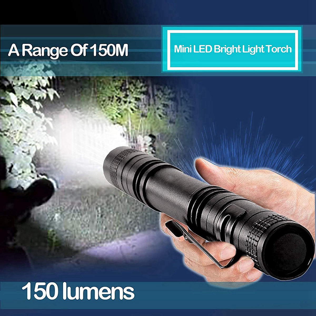 1PC LED Mini Flashlight - High Lumen, Zoomable, Water Resistant Light - Pocket-Size Small LED Flashlight. 