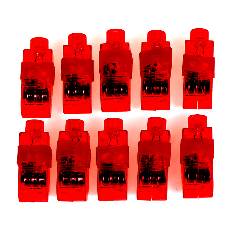 10 Pcs Finger Light Up Ring Laser Led Rave Dance Party Glow Beams Hot. 